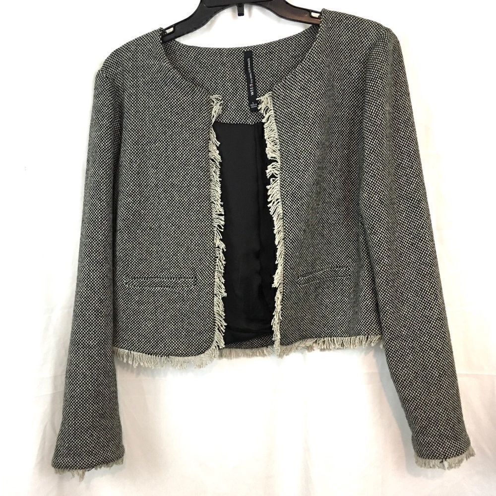 W118 by Walter Baker Elizabeth Open Blazer Jacket Size Large